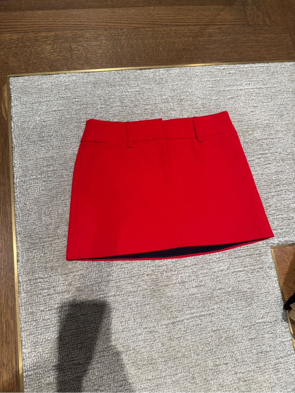 ZARA Women’s Red Mini Skirt - Classic Straight Silhouette